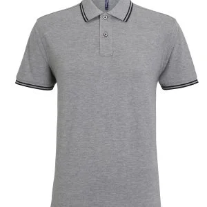 AQ011 Men's classic fit tipped polo